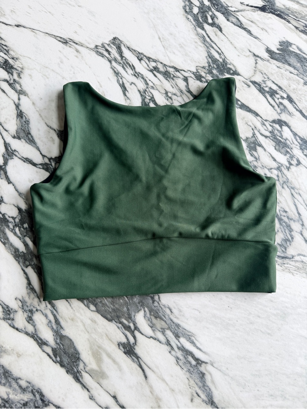 Exotica Exotic Athletica Forest Green Performance Reversible Comfort Crop Top